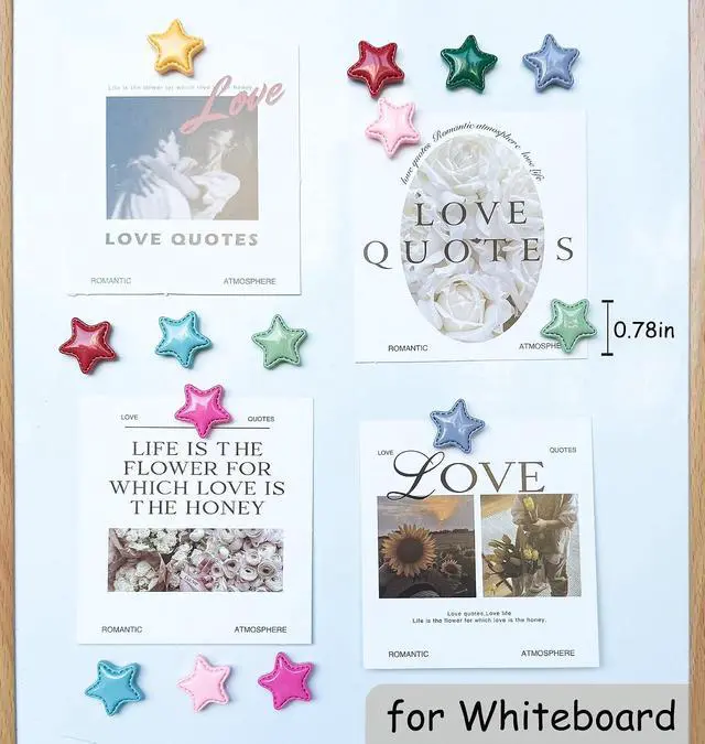 Alt view image 4 of 7 - KEYDUACU Cute Fridge Magnets,Colorful Strong Star Magnets Refrigerator | Colorful 3D Craft Decor Magnet,Fun Strong Fridge Magnets for Kitchen,Office Whiteboard, Cabinet and Locker