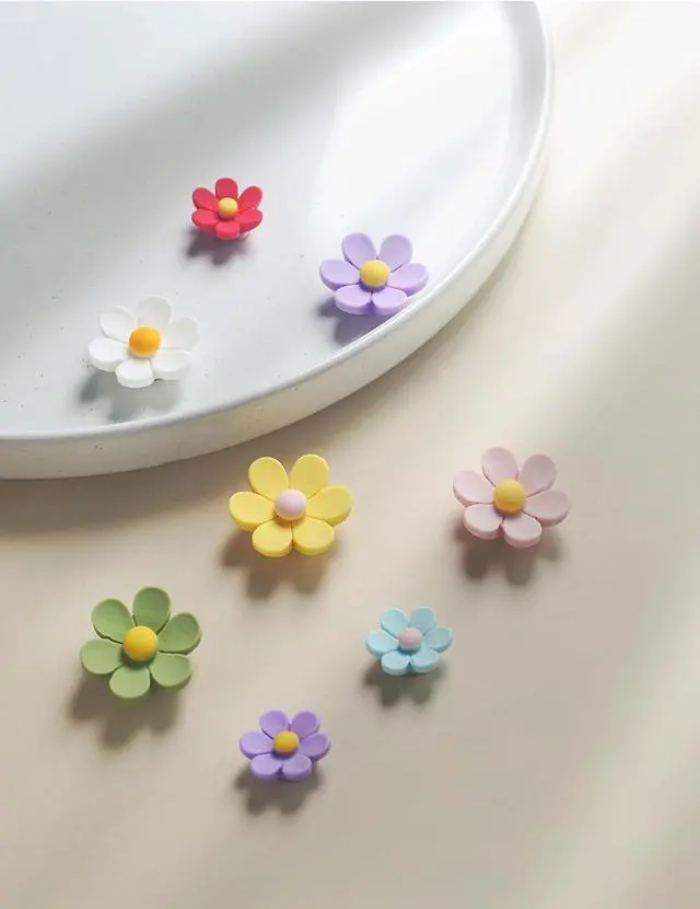 Alt view image 4 of 7 - Mymazn Fridge Magnets Cute Colorful Refrigerator Magnets 3D Flower 14PCS | Funny Decorative Magnet for Office Kitchen Locker (7 Small+7 Large)