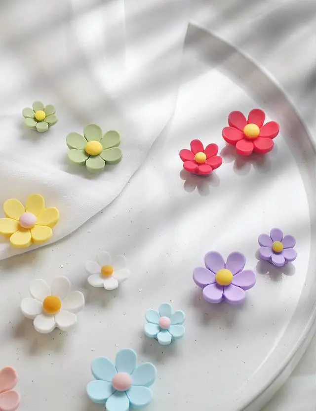 Alt view image 5 of 7 - Mymazn Fridge Magnets Cute Colorful Refrigerator Magnets 3D Flower 14PCS | Funny Decorative Magnet for Office Kitchen Locker (7 Small+7 Large)