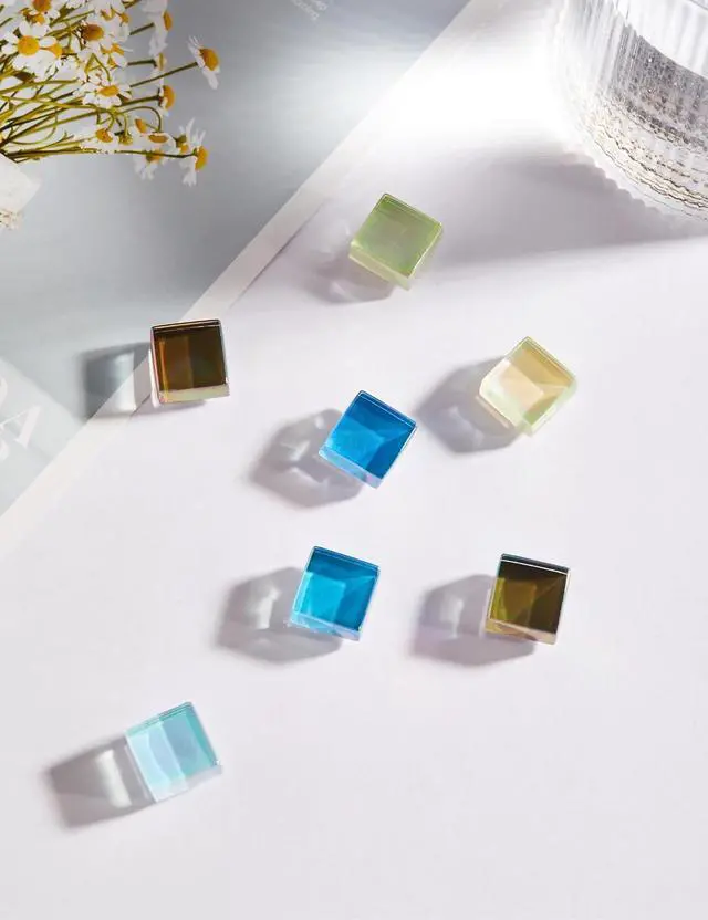 Alt view image 3 of 7 - Zreal Fridge Magnets, Cute 24 Pack Colorful Glass Refrigerator Magnets | Decorative Magnet Office Kitchen Locker (Iridescent Blue Green)
