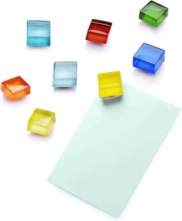 Alt view image 2 of 5 - Mymazn Refrigerator Magnets for Fridge Cute Magnets Colorful Magnets Glass Decorative Whiteboard Magnet Office Kitchen Locker 24 Color