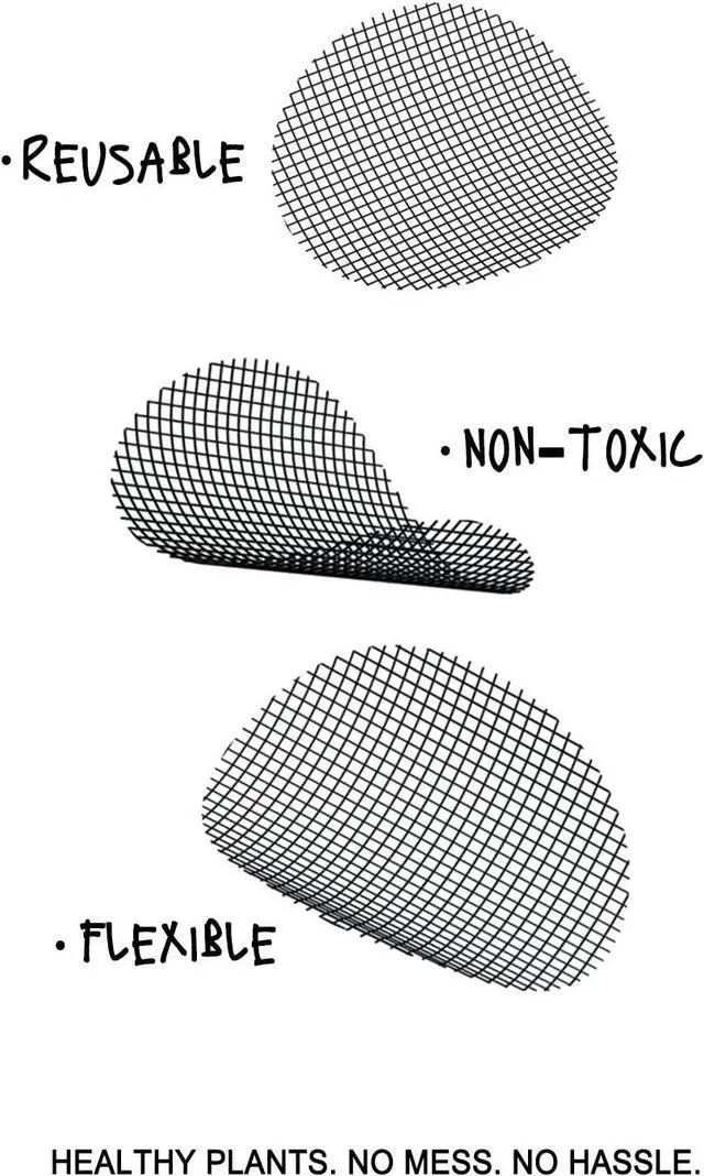 Alt view image 3 of 7 - LE TAUCI Plant Pot Hole Mesh Pads, 2-Inch Round Flower Pot Drainage Covers, Prevent Soil Loss, Durable Reusable, Bonsai Bottom Grid Mat, Gardening Essentials, 50-Pack