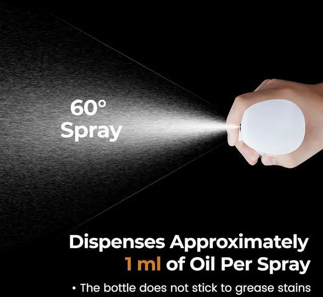 Alt view image 3 of 6 - Glass Olive Oil Sprayer For Cooking, 2026 New Upgraded Powerful Even-Spray Oil Dispenser for Kitchen, Air Fryer, Salad, BBQ (220ml)