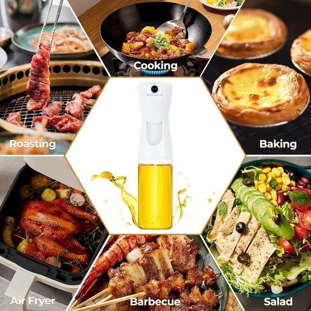 Alt view image 4 of 6 - Glass Olive Oil Sprayer For Cooking, 2026 New Upgraded Powerful Even-Spray Oil Dispenser for Kitchen, Air Fryer, Salad, BBQ (220ml)