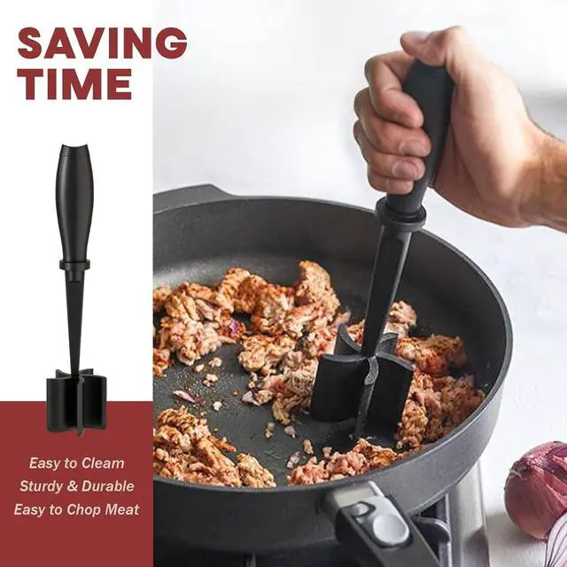 Alt view image 4 of 7 - PGYARD Meat Chopper Hamburger Grinder, Kitchen Smasher for Ground Beef | Heat Resistant, 5 Nylon Blade, Burger Grinder Potato Mix Tool, Meat & Poultry Tenderizers, Dishwasher Safe, Black