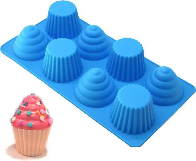 Main image of X-Haibei Great Ice Cream Cone Cupcake Soap Pan Bakeware 8-cavity Tray
