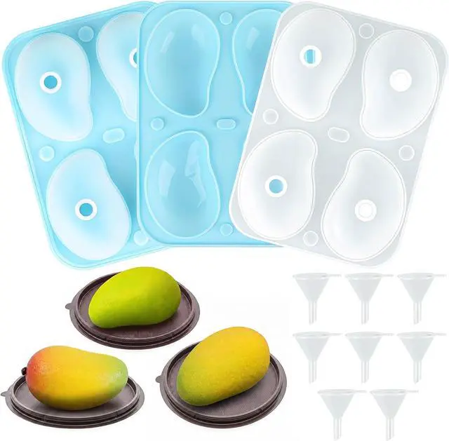 Main image of 3D Mango Shape Cake Mold | Wrbin Set of 2 Mango Mold, Silicone Fruit Molds for Mini Cake,Jelly, Pudding, Ice Cream, Ice Cube, Chocolate, Mousse Cake