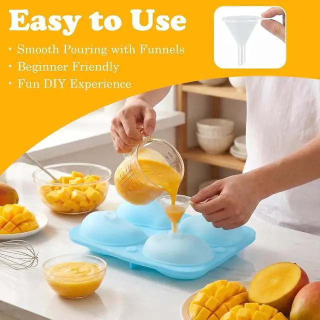 Alt view image 4 of 6 - 3D Mango Shape Cake Mold | Wrbin Set of 2 Mango Mold, Silicone Fruit Molds for Mini Cake,Jelly, Pudding, Ice Cream, Ice Cube, Chocolate, Mousse Cake