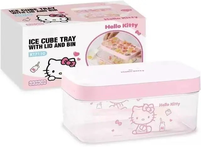 Main image of For Kitty Cute Silicone Ice Molds,Comes with ice storage box, Cartoon Cat Sealed Ice Mold with Lid, Silicone Candy Molds, Birthday Cake Decoration, Candy Chocolate Cupcake Topper, DIY Baking Tools