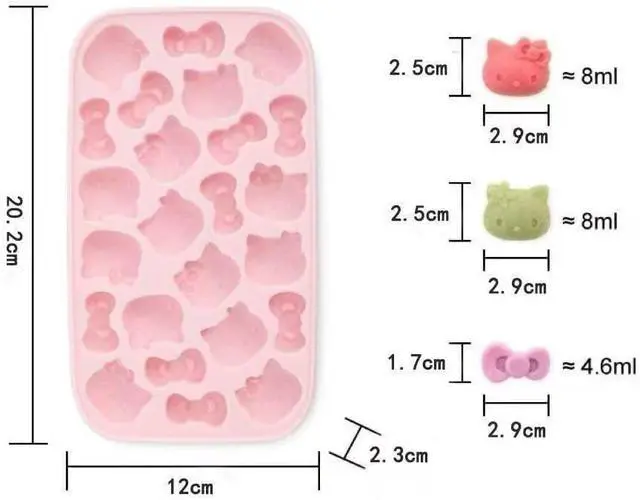 Alt view image 4 of 7 - For Kitty Cute Silicone Ice Molds,Comes with ice storage box, Cartoon Cat Sealed Ice Mold with Lid, Silicone Candy Molds, Birthday Cake Decoration, Candy Chocolate Cupcake Topper, DIY Baking Tools