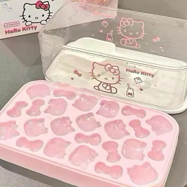 Alt view image 7 of 7 - For Kitty Cute Silicone Ice Molds,Comes with ice storage box, Cartoon Cat Sealed Ice Mold with Lid, Silicone Candy Molds, Birthday Cake Decoration, Candy Chocolate Cupcake Topper, DIY Baking Tools