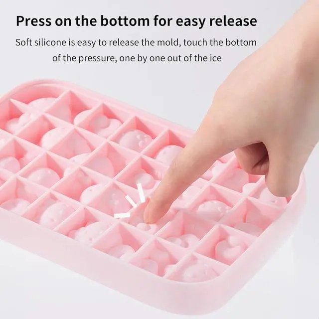 Alt view image 6 of 7 - For Kitty Cute Silicone Ice Molds,Comes with ice storage box, Cartoon Cat Sealed Ice Mold with Lid, Silicone Candy Molds, Birthday Cake Decoration, Candy Chocolate Cupcake Topper, DIY Baking Tools