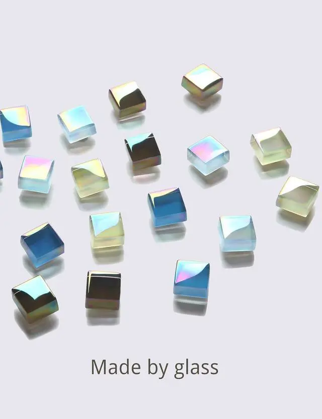 Alt view image 5 of 7 - Zreal Fridge Magnets, Cute 24 Pack Colorful Glass Refrigerator Magnets | Decorative Magnet Office Kitchen Locker (Iridescent Blue Green)