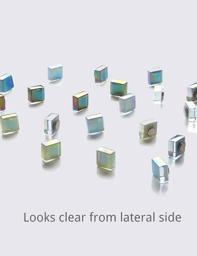 Alt view image 7 of 7 - Zreal Fridge Magnets, Cute 24 Pack Colorful Glass Refrigerator Magnets | Decorative Magnet Office Kitchen Locker (Iridescent Blue Green)