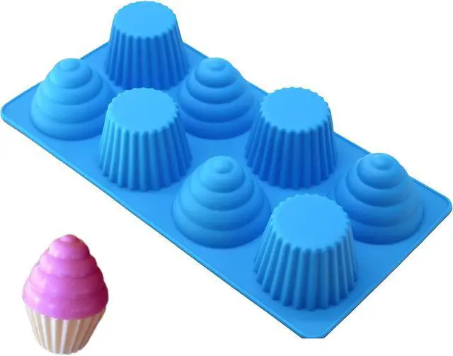 Alt view image 2 of 7 - X-Haibei Great Ice Cream Cone Cupcake Soap Pan Bakeware 8-cavity Tray