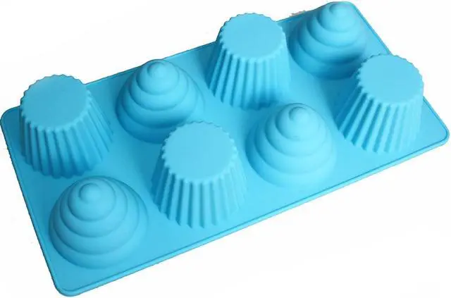 Alt view image 5 of 7 - X-Haibei Great Ice Cream Cone Cupcake Soap Pan Bakeware 8-cavity Tray