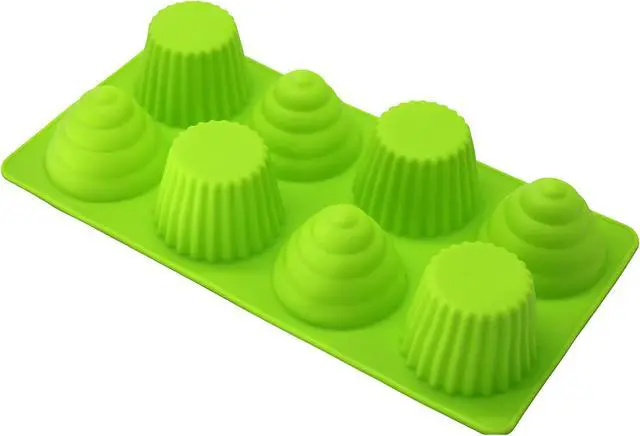 Alt view image 7 of 7 - X-Haibei Great Ice Cream Cone Cupcake Soap Pan Bakeware 8-cavity Tray