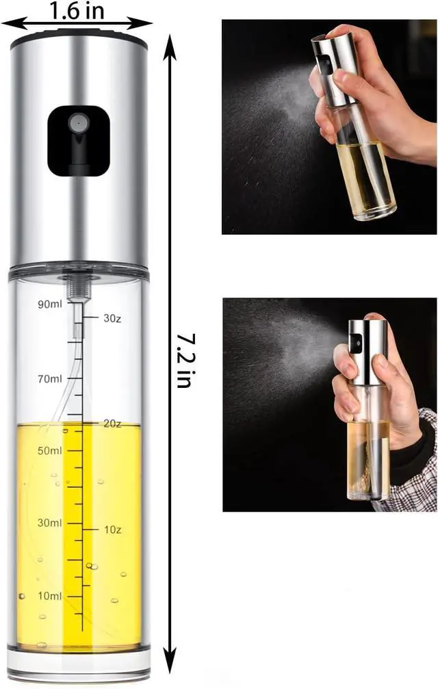 Alt view image 4 of 7 - NIKKIER Oil Sprayer for Cooking,100ml Olive Oil Spritzer,Oil Sprayer for Air Fryer, Salad,BBQ,Roasting