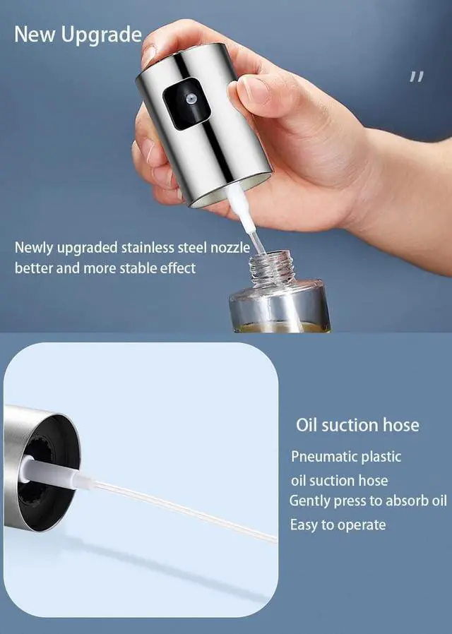 Alt view image 6 of 7 - NIKKIER Oil Sprayer for Cooking,100ml Olive Oil Spritzer,Oil Sprayer for Air Fryer, Salad,BBQ,Roasting