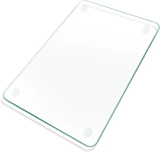 Main image of Tempered Glass Cutting Board, 12x8" Cutting Board for Kitchen Counter,Small Size Clear Glass,with Non-Slip Feet, Scratch Resistant,Heat Resistant