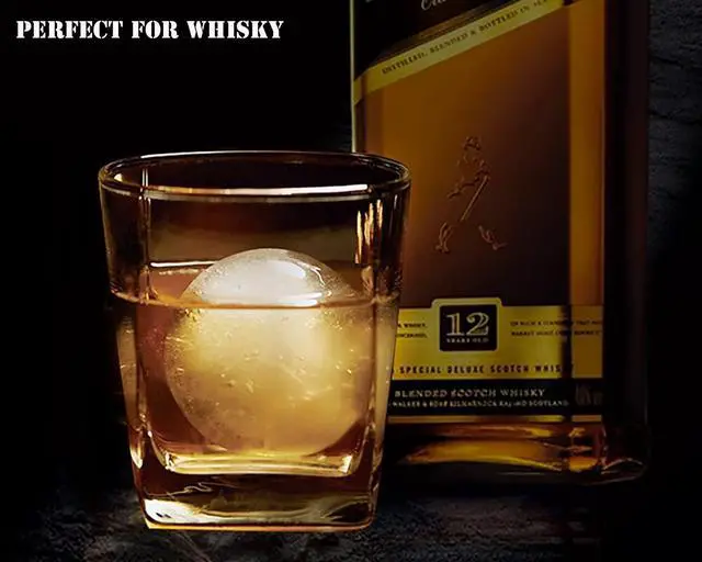 Alt view image 6 of 6 - DAPOWER Ice Ball Maker Mold - Set of 4, Round Ice Cube Mold, 2.4 Inch Sphere Ice Cubes for Whiskey, Cocktails, Bourbon (4, Blue)