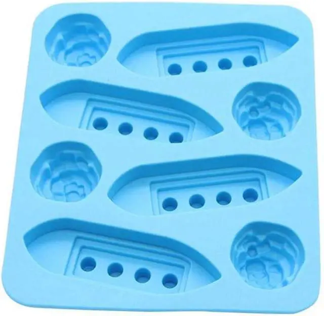 Alt view image 3 of 7 - 3Pcs Titanic and Iceberg Ice Cube Trays, Titanic Film Theme Ice Maker Chocolate Candy Soap Crayon Wax Melt Making Mold (Set of 3)