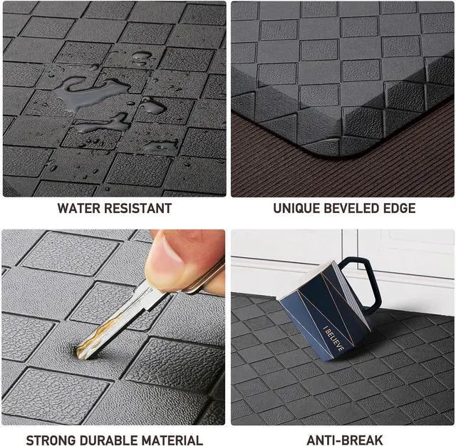 Alt view image 3 of 7 - HappyTrends Kitchen Mats for Floor Cushioned Anti-Fatigue Kitchen Rugs | Thick,Soft and Waterproof Non-Slip Mats and Rugs Heavy Duty Ergonomic Comfort Rug for Floor,Office,Sink,Laundry