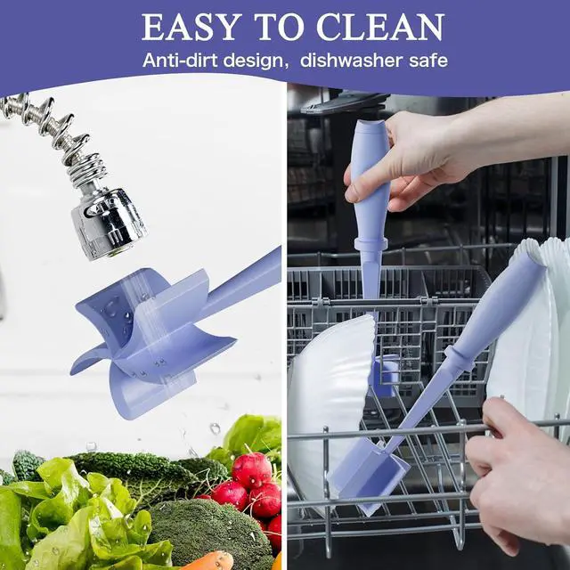 Alt view image 5 of 6 - Meat Chopper Ground Beef Masher Tool for Hamburger | 5 Curve Blades Heat Resistant Meat Masher Tool, Turkey and More, Nylon Hamburger Chopper Utensil Non-scratch Utensils-Purple