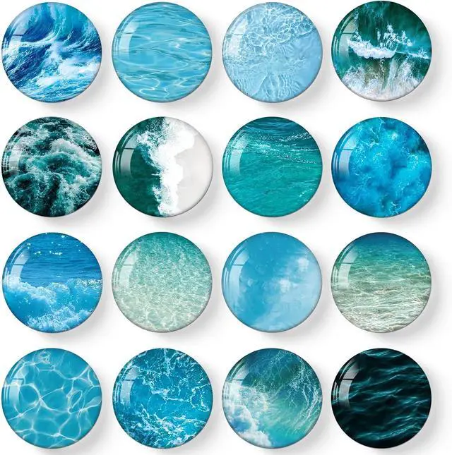 Main image of MORCART 16PCS Fridge Magnets, Ocean Magnets Decoration for Refrigerator Locker Whiteboard Decorative Magnetic Board Cabinets Classroom Office Cubicle School Cute