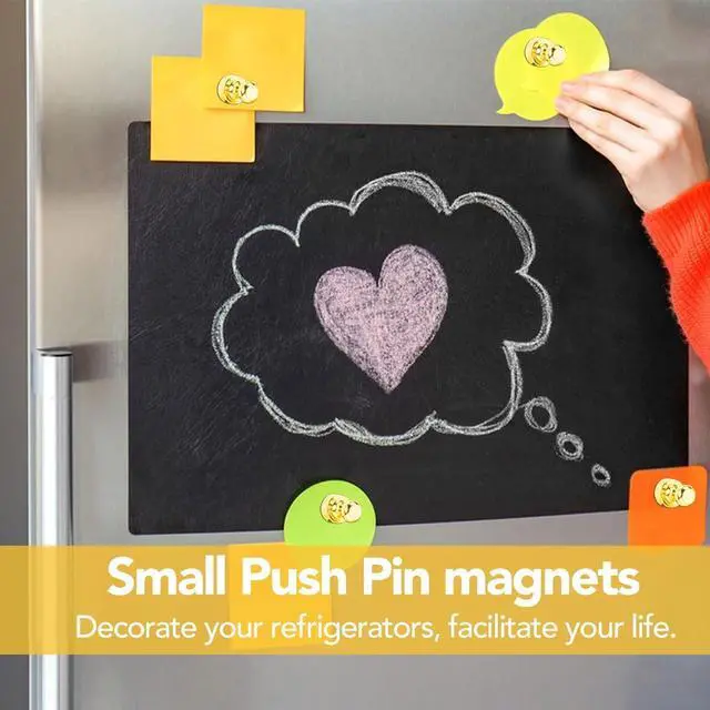 Alt view image 7 of 7 - LOVIMAG Fridge Magnets 20Pcs, Magnet for Refrigerator Whiteboard, Gold | Small Strong Neodymium Metal Cute Push Pin for Classroom, Kitchen, Accessories Decorative, Office, Calendar