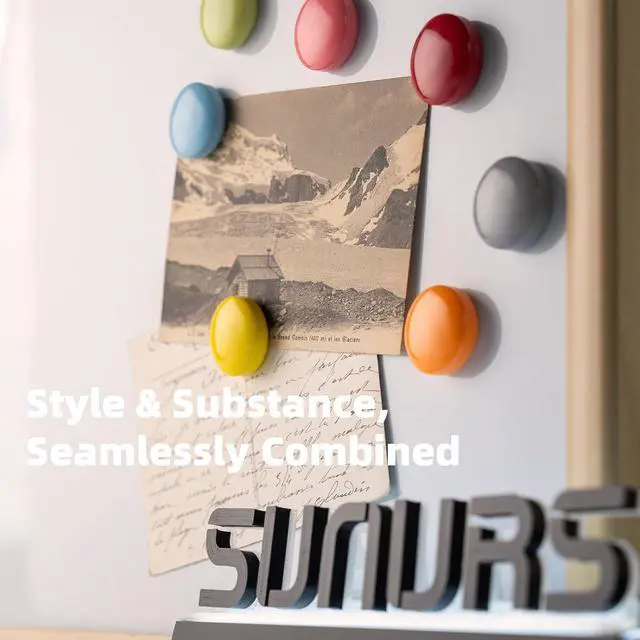 Alt view image 6 of 6 - SUNURS 9 Pack Glossy Morandi Refrigerator Magnets Decorative Fridge Magnets | Glossy Finish; Flat-Back Design; Scratch-Free; Adult Decoration; Gift Box