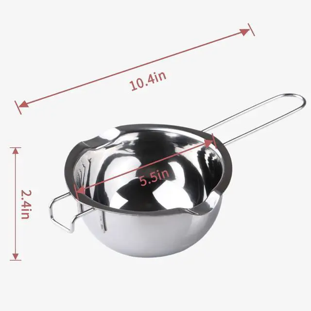 Alt view image 2 of 7 - 480ML Stainless Steel Double Boiler Universal Melting Pot for Melting Chocolate, Candy, Candle, Soap and Wax(304 Steel)