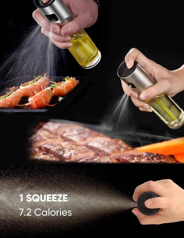 Alt view image 4 of 7 - Oil Sprayer for Cooking,Olive Oil Spritzer,Olive Oil Spray Bottle for Salad, BBQ, Kitchen Baking, Roasting (100ml) (1)