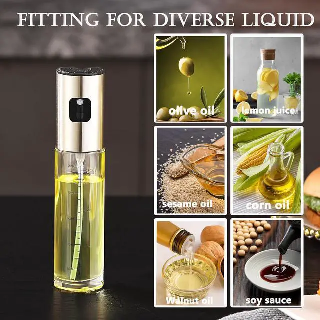 Alt view image 5 of 7 - Oil Sprayer for Cooking,Olive Oil Spritzer,Olive Oil Spray Bottle for Salad, BBQ, Kitchen Baking, Roasting (100ml) (1)