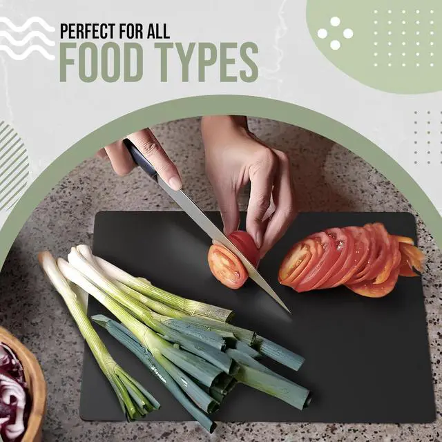 Alt view image 2 of 7 - Crown Display Disposable Cutting Boards for Kitchen 15 Count Black Cutting Board 10 Inch X 13.5 Inch Flexible Cutting Boards For Kitchen ~ Patent Pending ~ Recyclable Disposable Cutting Board Sheets