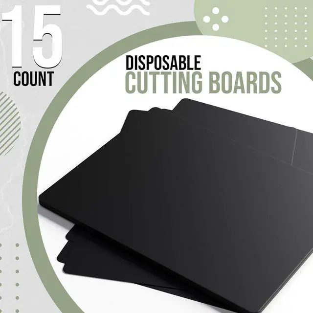 Alt view image 7 of 7 - Crown Display Disposable Cutting Boards for Kitchen 15 Count Black Cutting Board 10 Inch X 13.5 Inch Flexible Cutting Boards For Kitchen ~ Patent Pending ~ Recyclable Disposable Cutting Board Sheets
