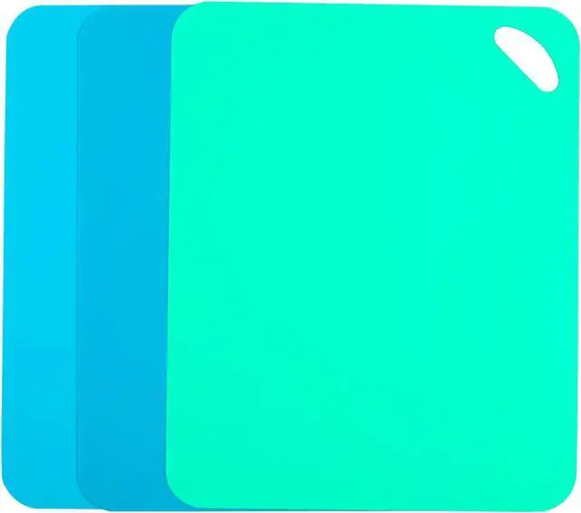 Main image of Plastic Flexible Cutting Mats for Kitchen, 3pcs Color Coded Chopping Board Set, Cutting Board Sheet for Kitchen Cooking, Dishwasher Safe14.6x11.6"