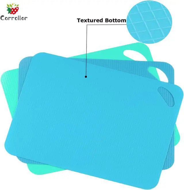 Alt view image 4 of 7 - Plastic Flexible Cutting Mats for Kitchen, 3pcs Color Coded Chopping Board Set, Cutting Board Sheet for Kitchen Cooking, Dishwasher Safe14.6x11.6"