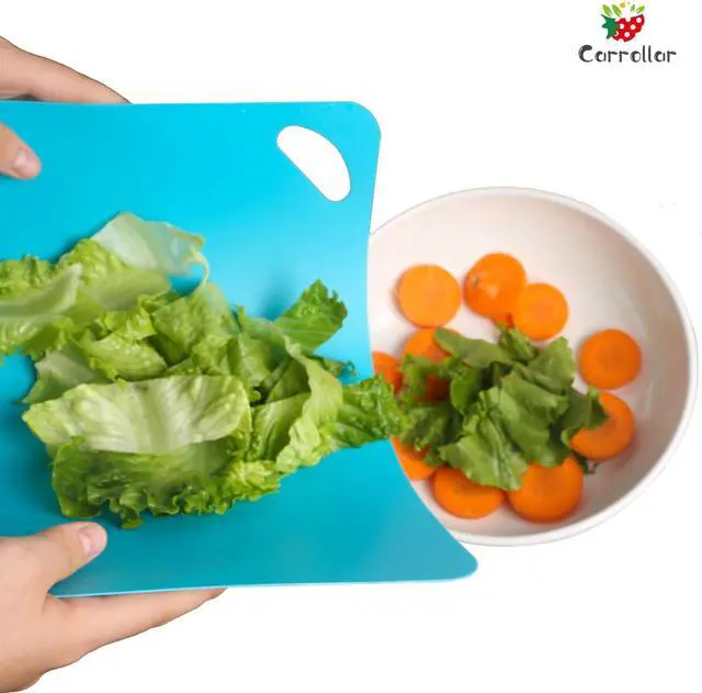 Alt view image 5 of 7 - Plastic Flexible Cutting Mats for Kitchen, 3pcs Color Coded Chopping Board Set, Cutting Board Sheet for Kitchen Cooking, Dishwasher Safe14.6x11.6"