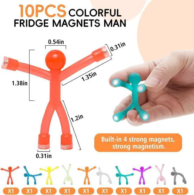 Alt view image 2 of 7 - 10 Pack Fridge Magnets Men, Cute Refrigerator Magnets, Funny Magnetic People Magnets for Adults, Lockers, Fridge, Office, Classroom Decoration