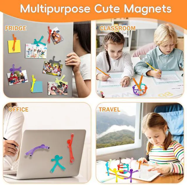 Alt view image 5 of 7 - 10 Pack Fridge Magnets Men, Cute Refrigerator Magnets, Funny Magnetic People Magnets for Adults, Lockers, Fridge, Office, Classroom Decoration