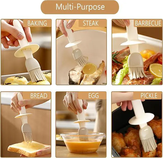 Alt view image 5 of 6 - Sauce and Oil Bottle with Silicone Brush for Cooking BBQ Kitchen - 6.8oz