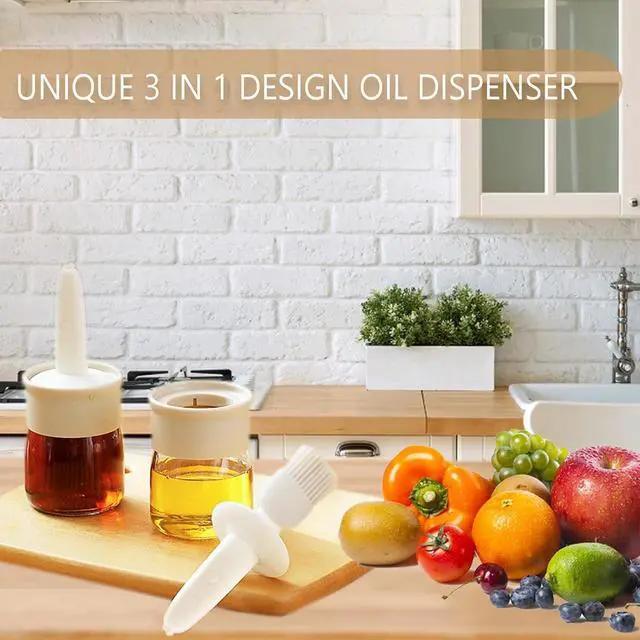Alt view image 6 of 6 - Sauce and Oil Bottle with Silicone Brush for Cooking BBQ Kitchen - 6.8oz