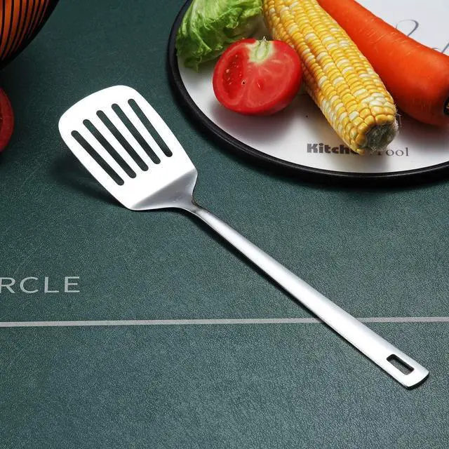 Alt view image 2 of 7 - Stainless Steel Spatulas, Berglander Slotted Turner, Metal Turner For Cooking, Kitchen For Nonstick Cookware, Barbecue Spatulas, Dishwasher Safe, Easy to Clean