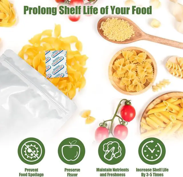 Alt view image 3 of 7 - 110 Packs 100CC Food Grade Oxygen Absorbers (10 Packs in Individual Vacuum Bag, 11x Packs of 10), Oxygen Absorbers for Food Storage, with Oxygen Indicator, for Mylar Bags, Mason Jars, Canning