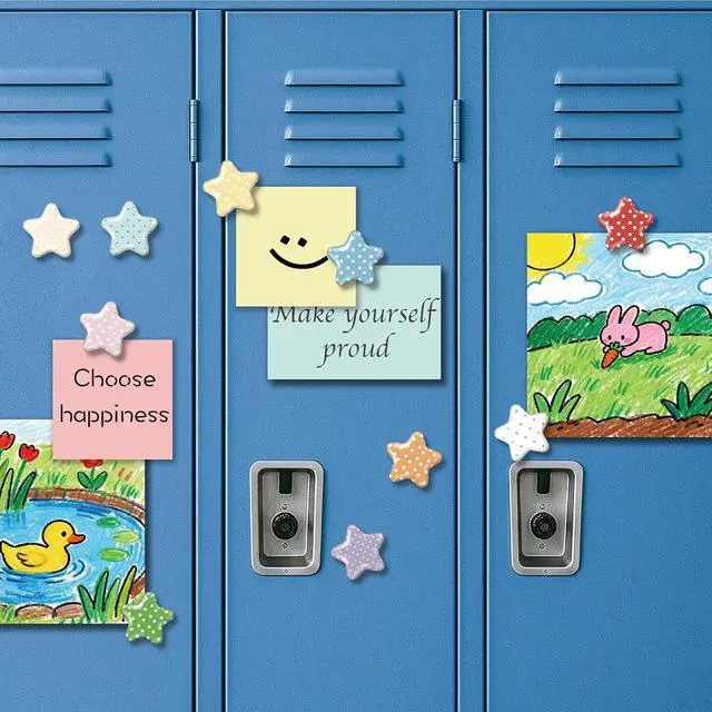 Alt view image 2 of 7 - 16 Pcs Resin Fridge Magnets, Polka Dot Star Refrigerator Magnets | Scratch-Proof & Fade-Resistant, Cute Small Funny Decor for Whiteboard Kitchen Office Locker Cabinet School, Ideal Gift