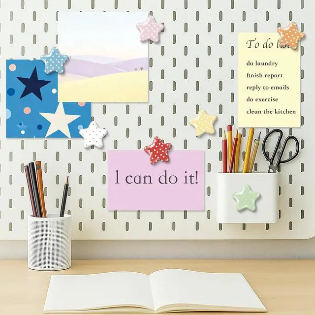 Alt view image 6 of 7 - 16 Pcs Resin Fridge Magnets, Polka Dot Star Refrigerator Magnets | Scratch-Proof & Fade-Resistant, Cute Small Funny Decor for Whiteboard Kitchen Office Locker Cabinet School, Ideal Gift