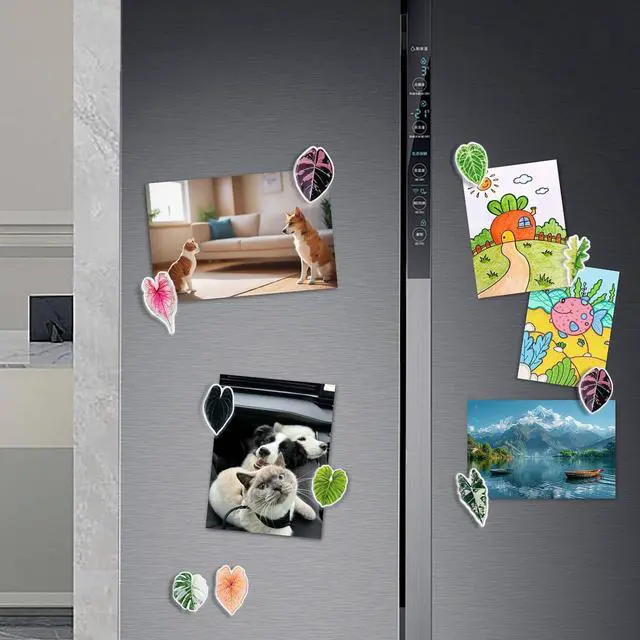 Alt view image 4 of 6 - Fridge Magnets Cute Refrigerator Magnets, Plants Leaf Kitchen Magnets, Ideal Decor for Home, School Locker and Office, Funny Gift Home Decor 10 Pcs