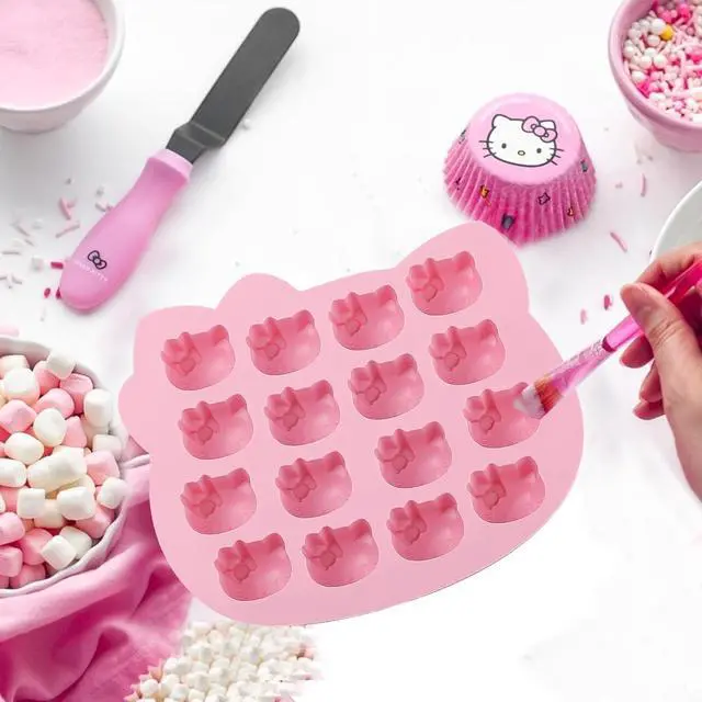 Alt view image 3 of 7 - Cute Kitten Chocolate Silicone Mold, Silicone Candy Molds 16 Cavity | Food-Grade Cat Ice Cube Tray for Baking, Cupcake Topper, Pudding, Butter, Gelatin, Jelly, Bath Bomb, Candle, Plaster, Resin