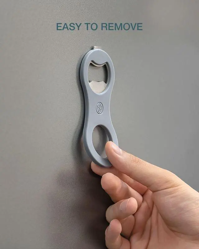 Alt view image 6 of 7 - 2 in 1 Magnetic Beer Bottle Opener for Refrigerator and RV with Cap Catcher, Soft Touch Silicone Surface Protect Fridge, Pop Can Soda Can Opener for Long Nails, Ideal Gift